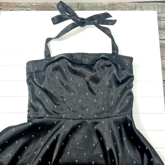 Hell Bunny Dresses & Skirts - Hell Bunny Halter Cross Print Dress